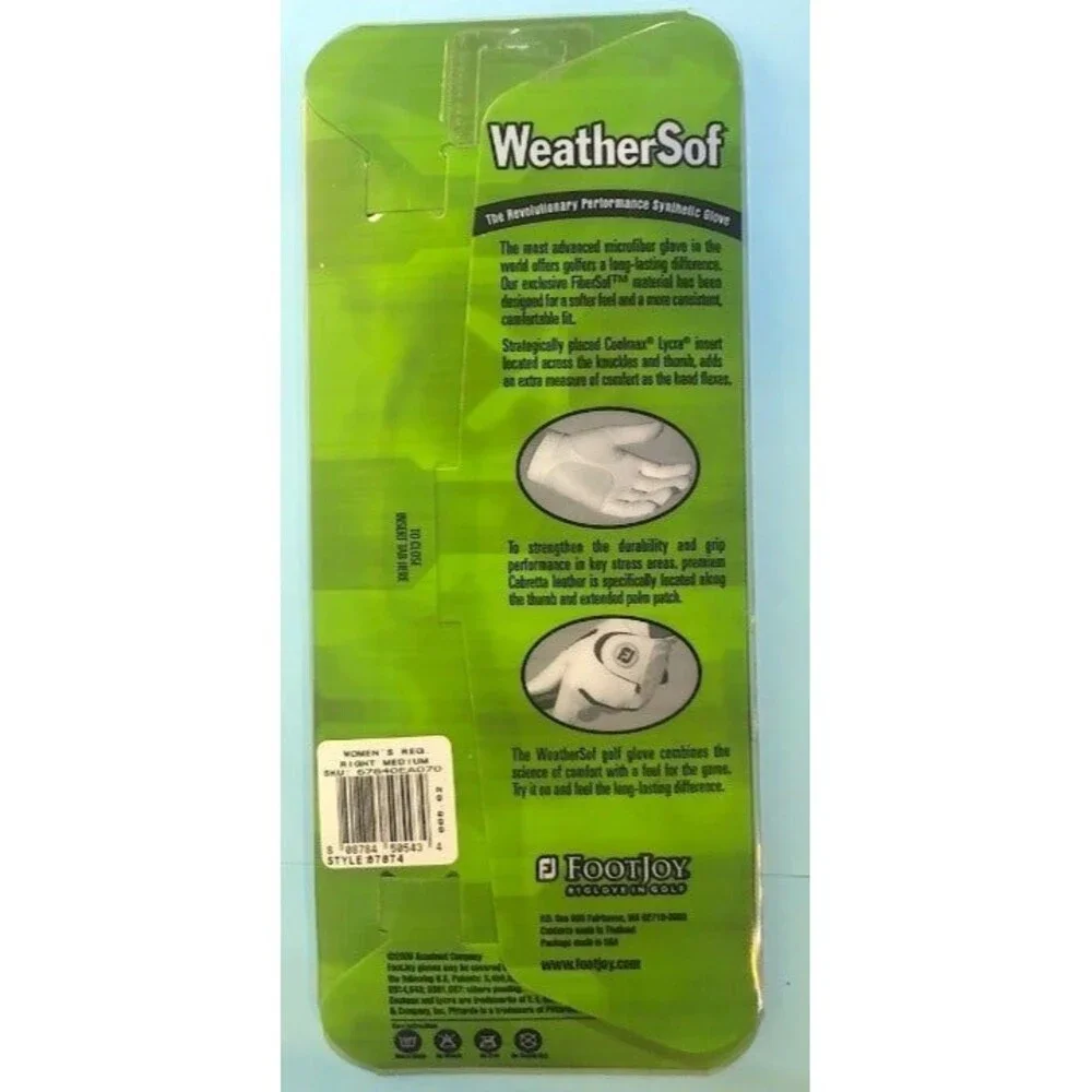 FootJoy Woman’s Golf Glove Right hand Medium New in package Style #6787